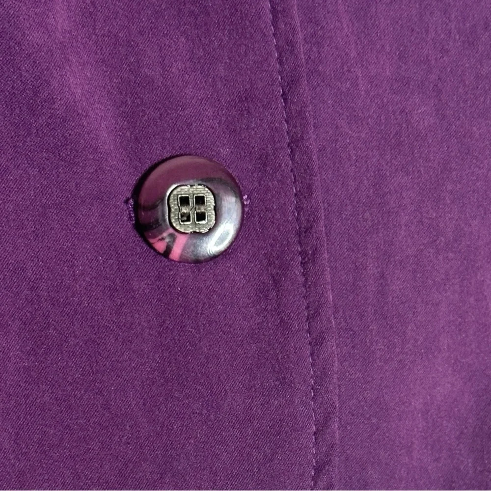 Vintage Nouveaux Plum Faux Suede Oversized Blazer Jacket XL Purple 3 Button Y2K